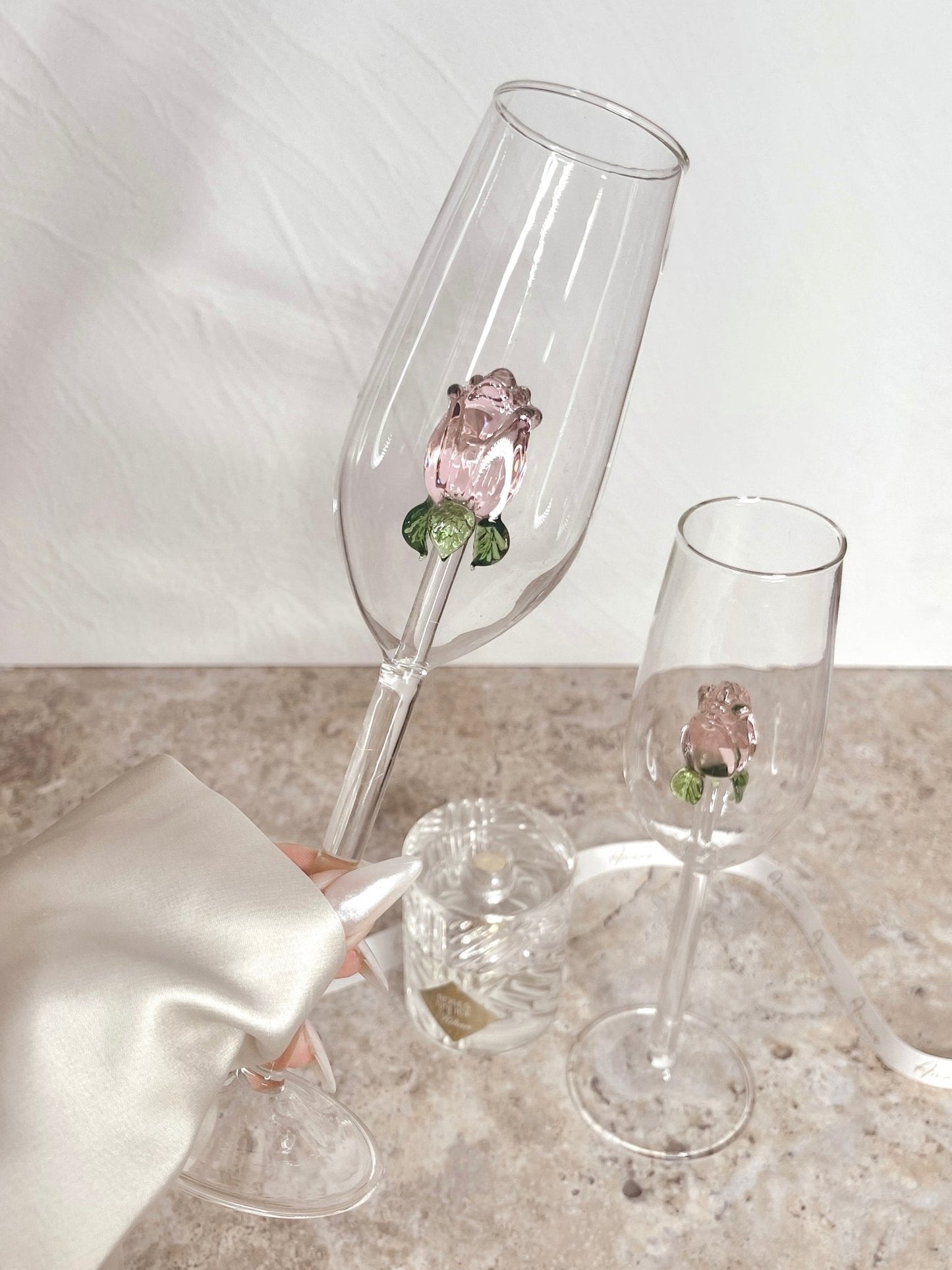 'La Vie En' Rose™️ Champagne Glass - Set of 2