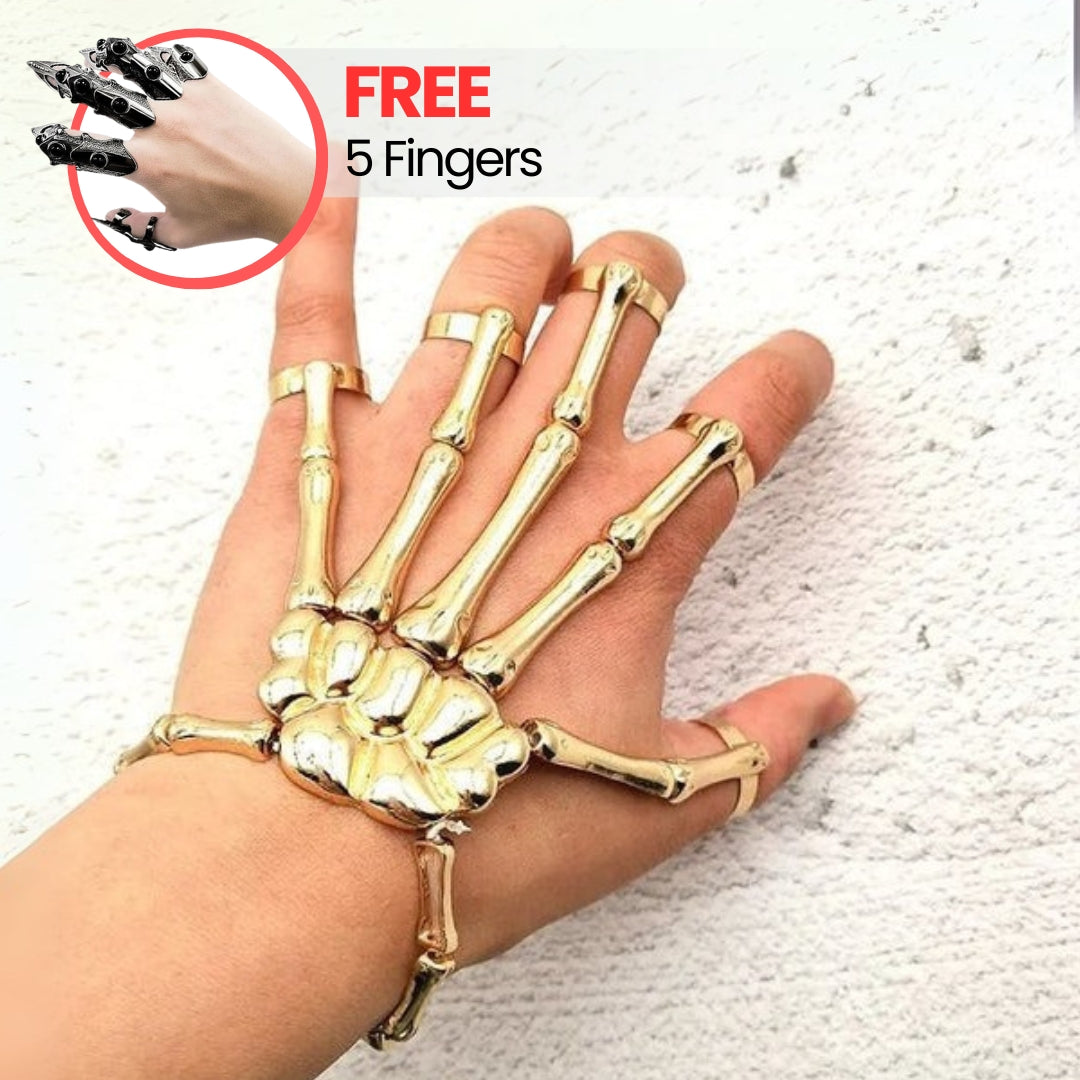 Necromantic Armor Skeleton Bracelet With Finger Claws™️