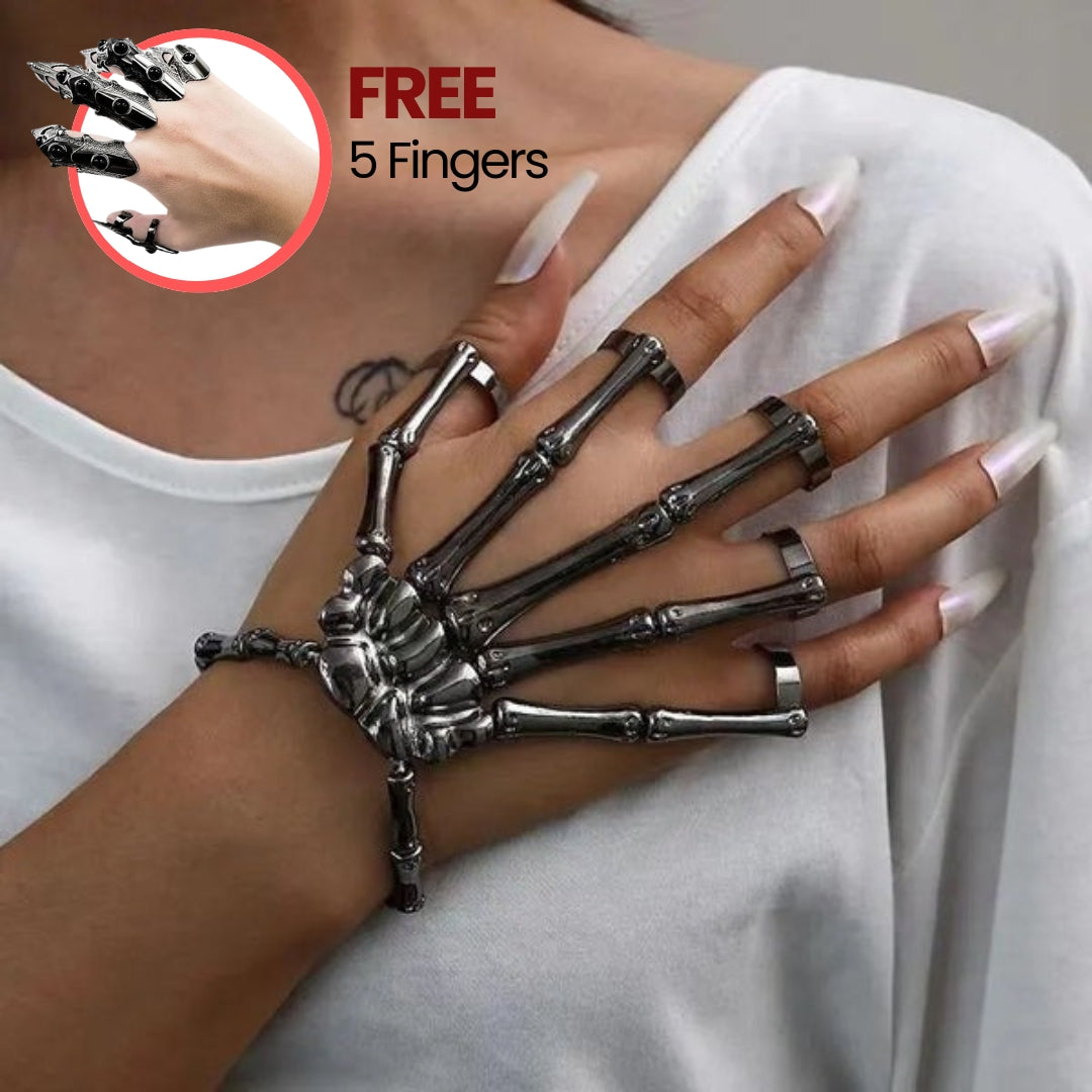 Necromantic Armor Skeleton Bracelet With Finger Claws™️