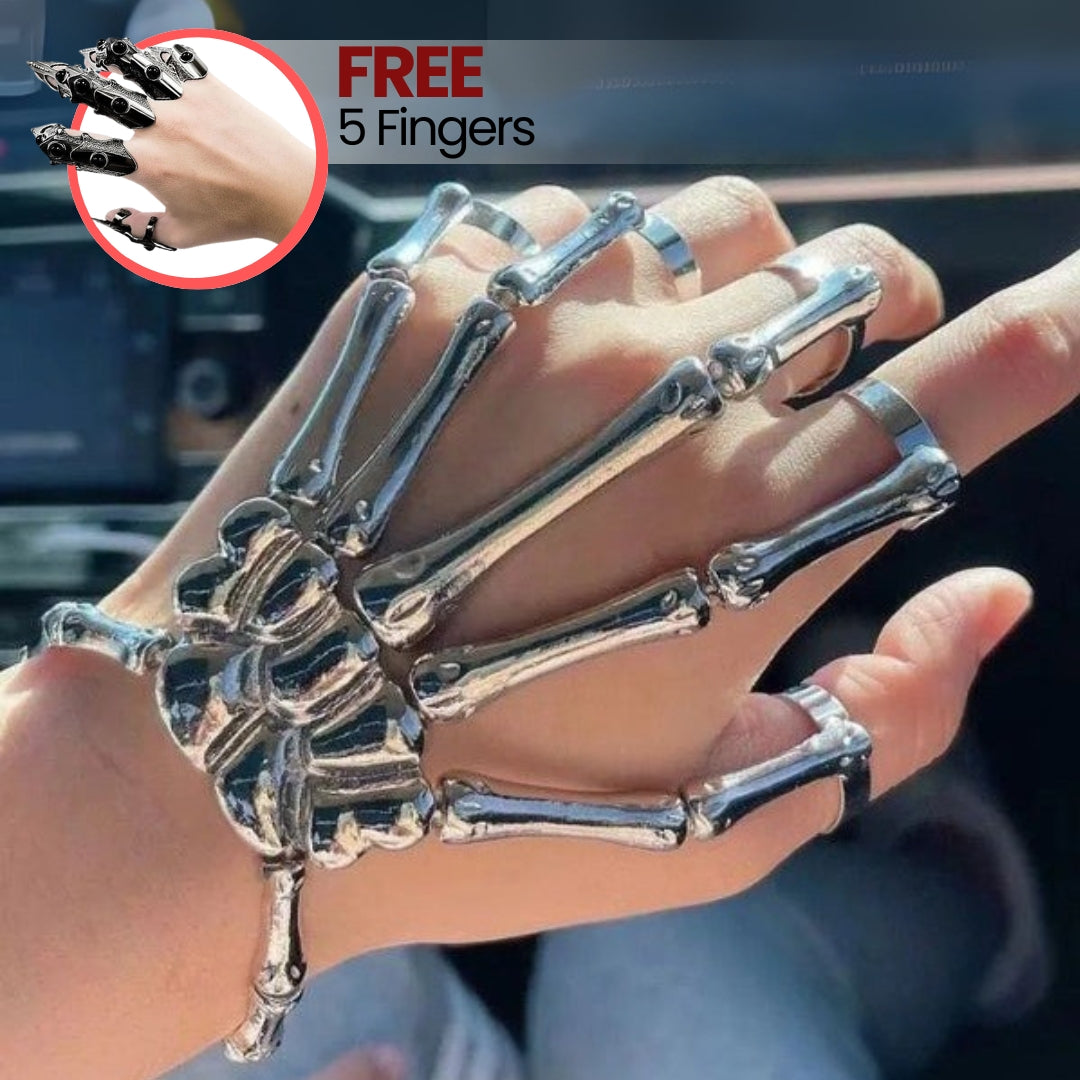 Necromantic Armor Skeleton Bracelet With Finger Claws™️
