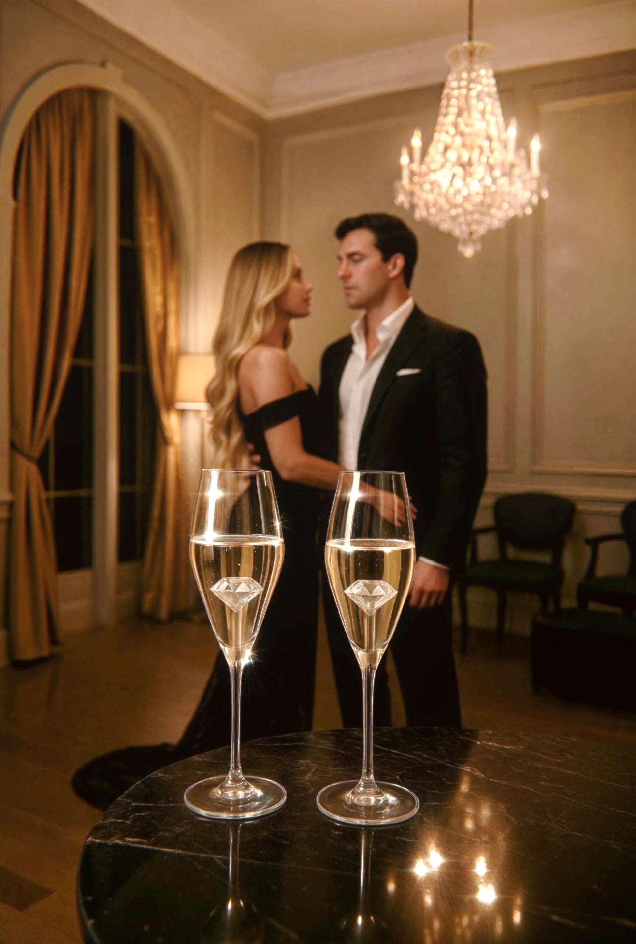 ‘100-Carat’™️ Diamond Champagne Flute - Set of 2