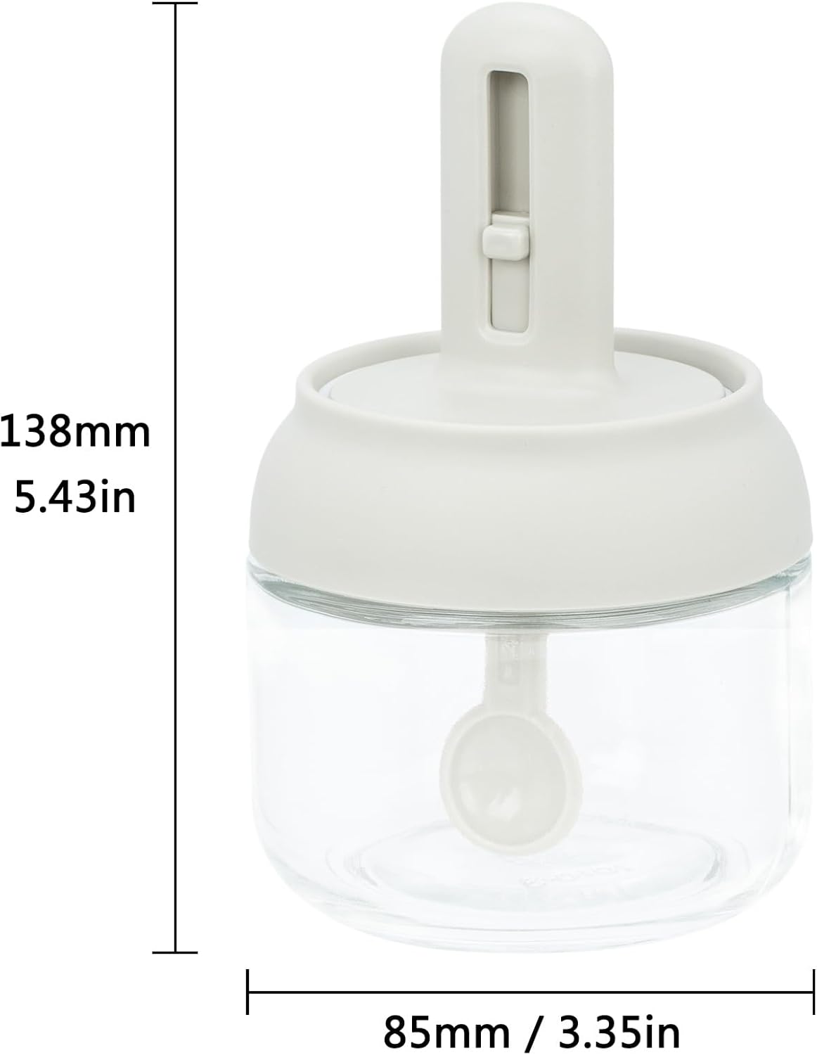 Glass Spice Container With Spoon - For the Modern Kitchen™️