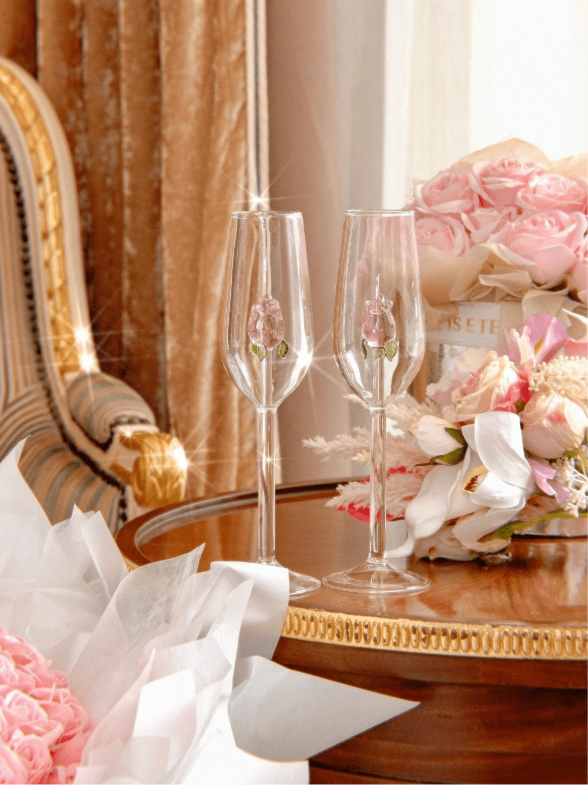 'La Vie En' Rose™️ Champagne Glass - Set of 2