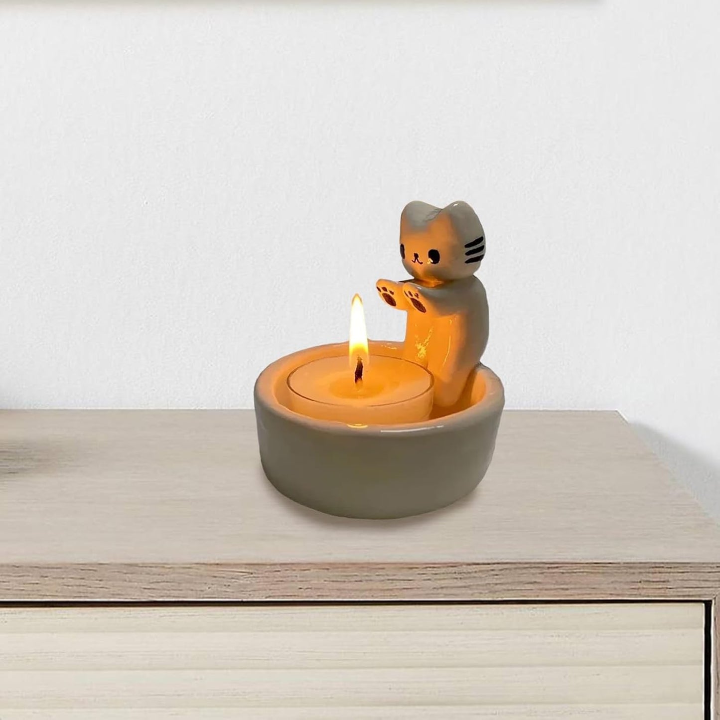 Adorable Kitten Handmade Ceramic Candlestick™️