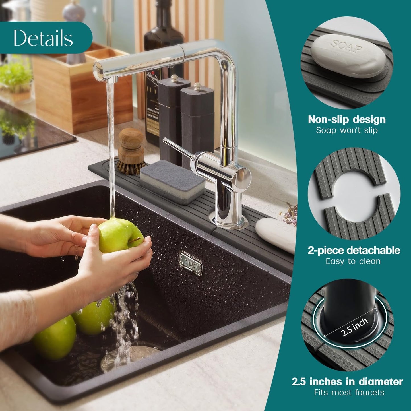 Stylish Stone Self-Drying Faucet Mat™️