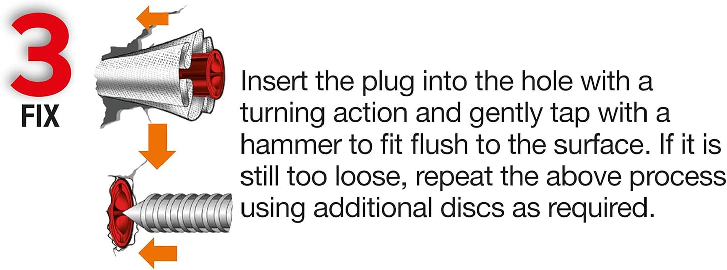 Fix Wall Plugs Fast! No Need to Fill or Redrill - Pack of 50