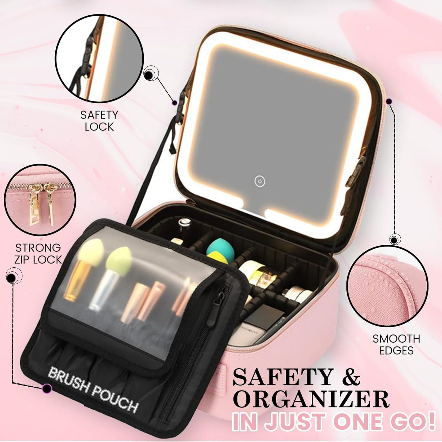 Travel Makeup Bag™️ - With LED Light
