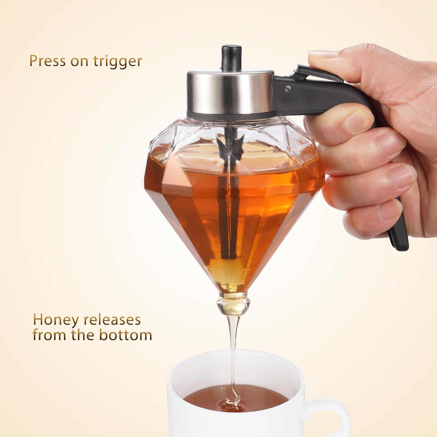 Diamond Glass Honey Dispenser™️