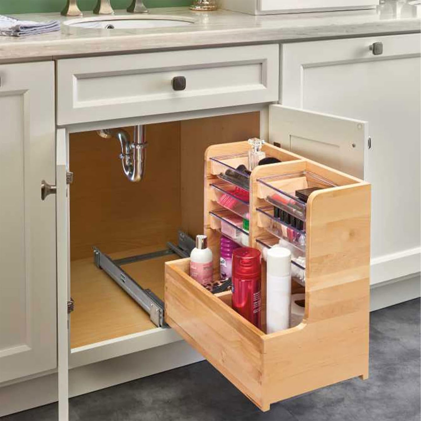 Wood Cabinet Storage Organizer™️
