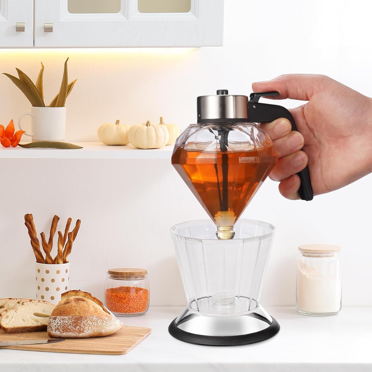 Diamond Glass Honey Dispenser™️