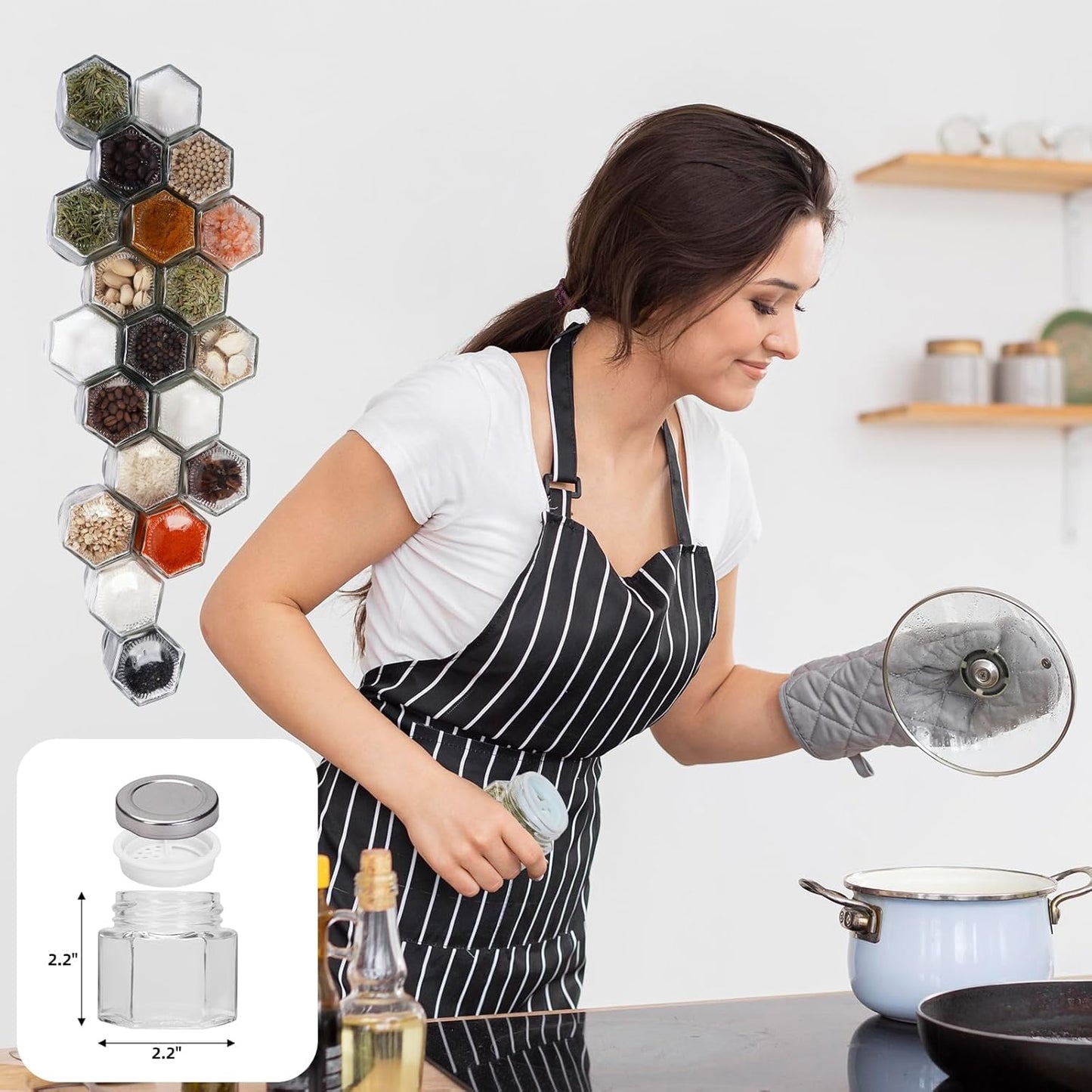 Space Saving Magnetic Spice Jars - Set of 10™️