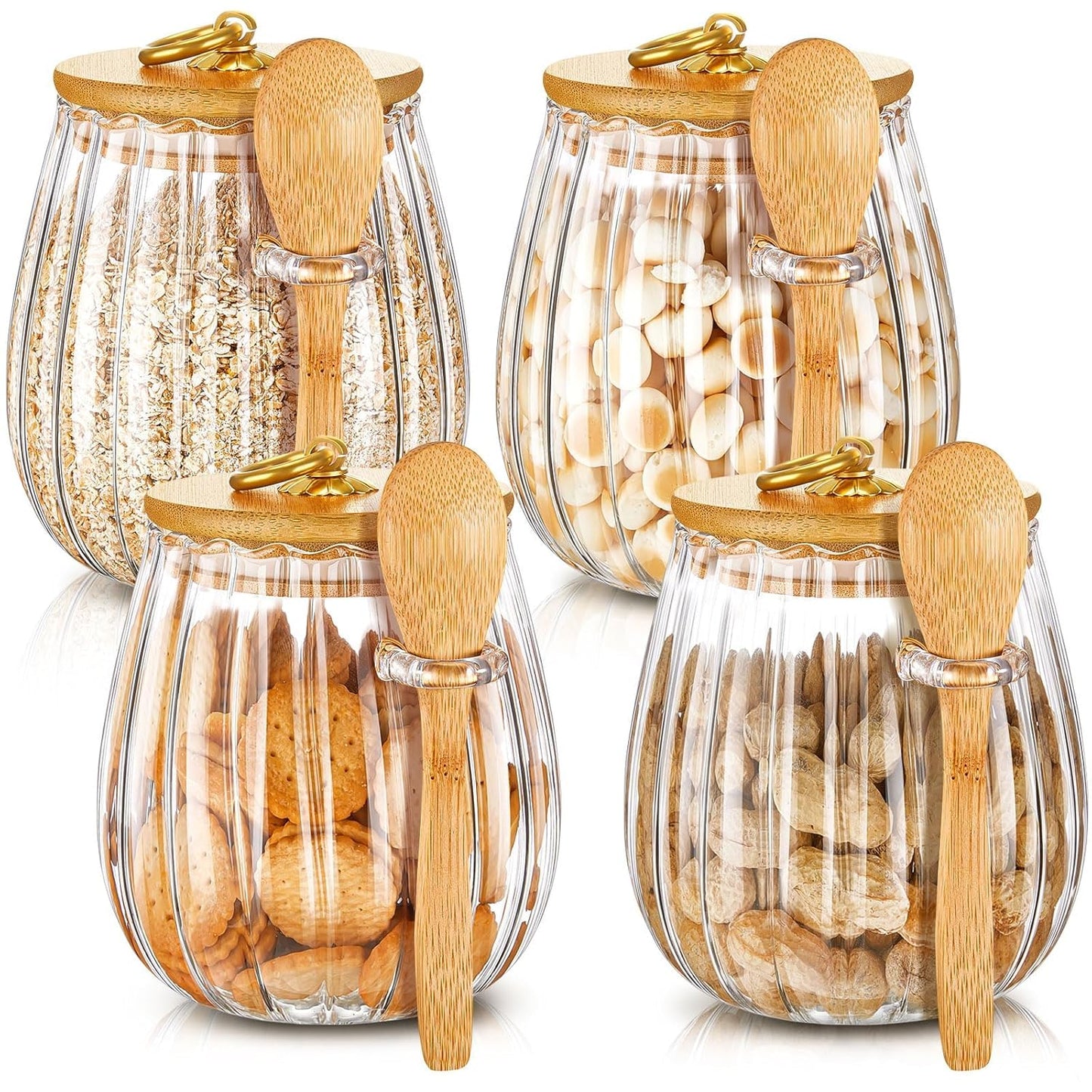 Glass Airtight Seal Jars™️ - Pack of 4
