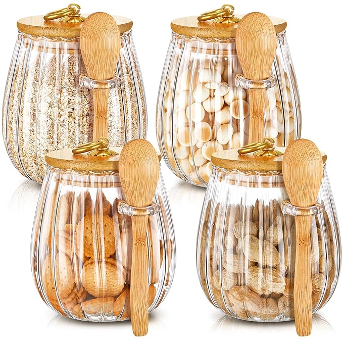 Glass Airtight Seal Jars™️ - Pack of 4