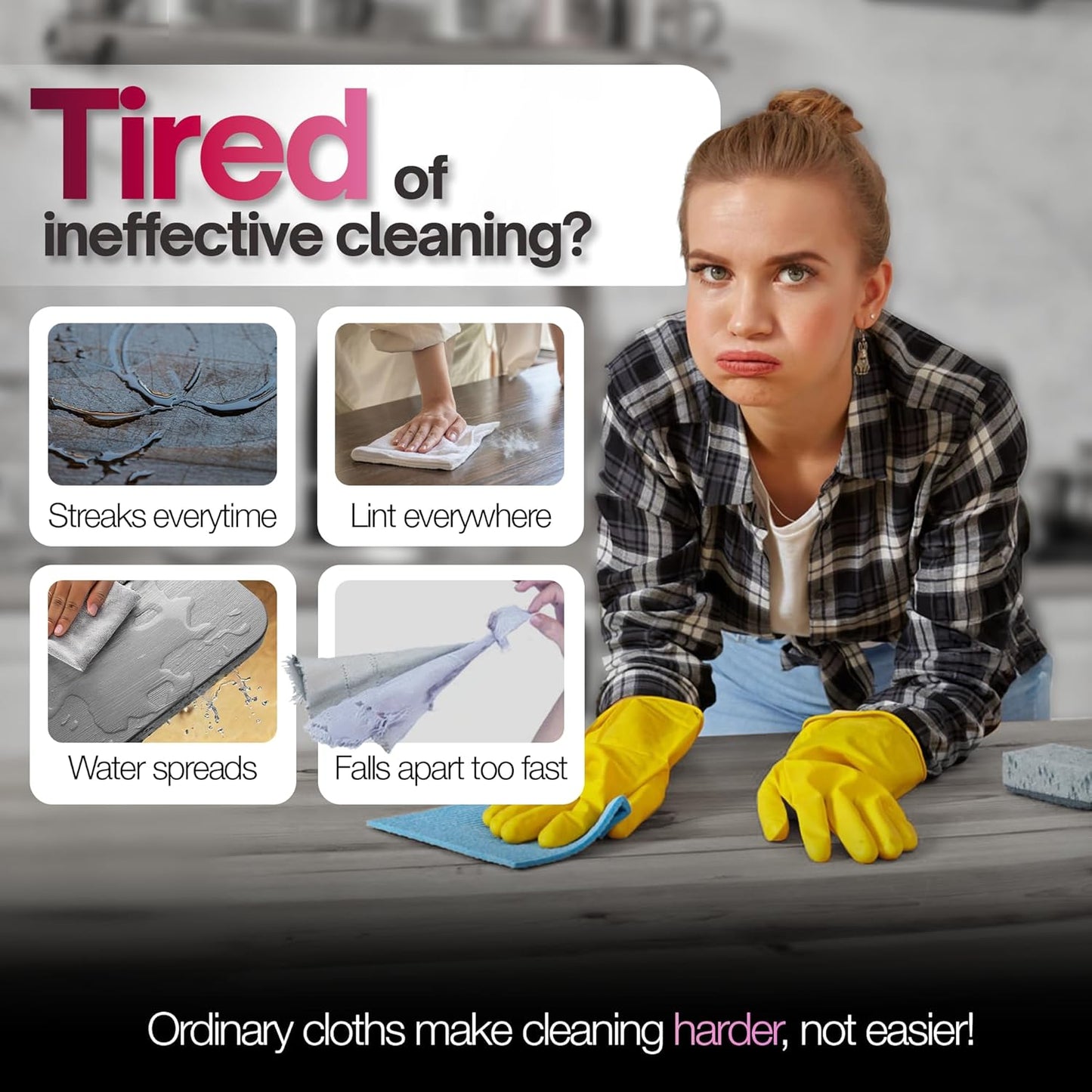EasyClean 4 Pack 12-Layer Peelable Microfiber Sponge™️