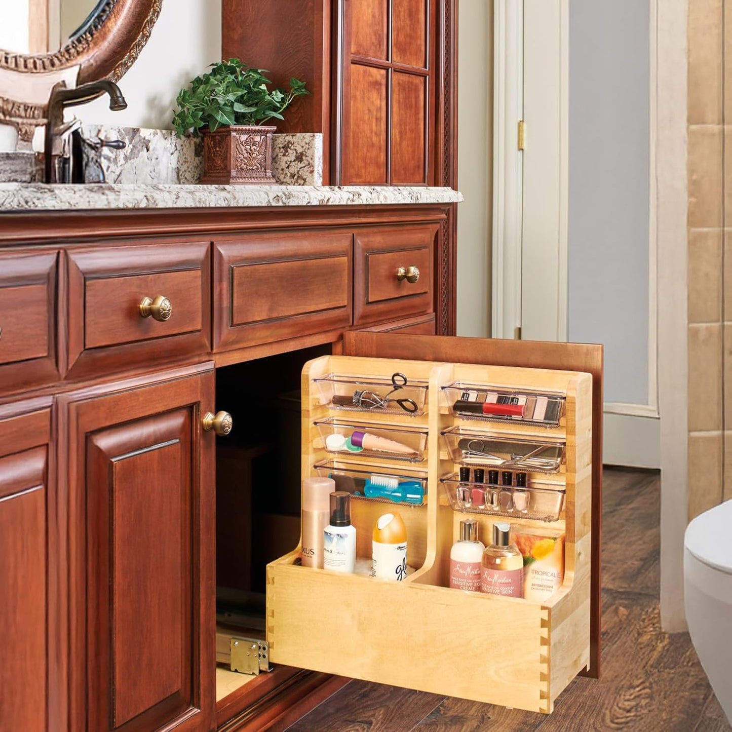 Wood Cabinet Storage Organizer™️