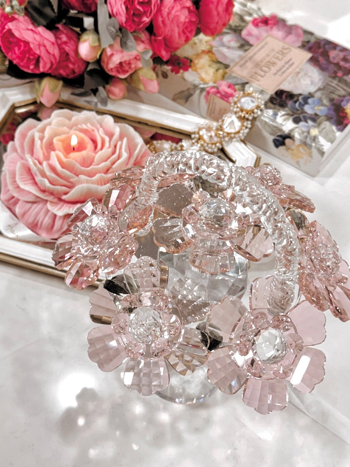 Crystal Blooming Flowers Basket™️- XL