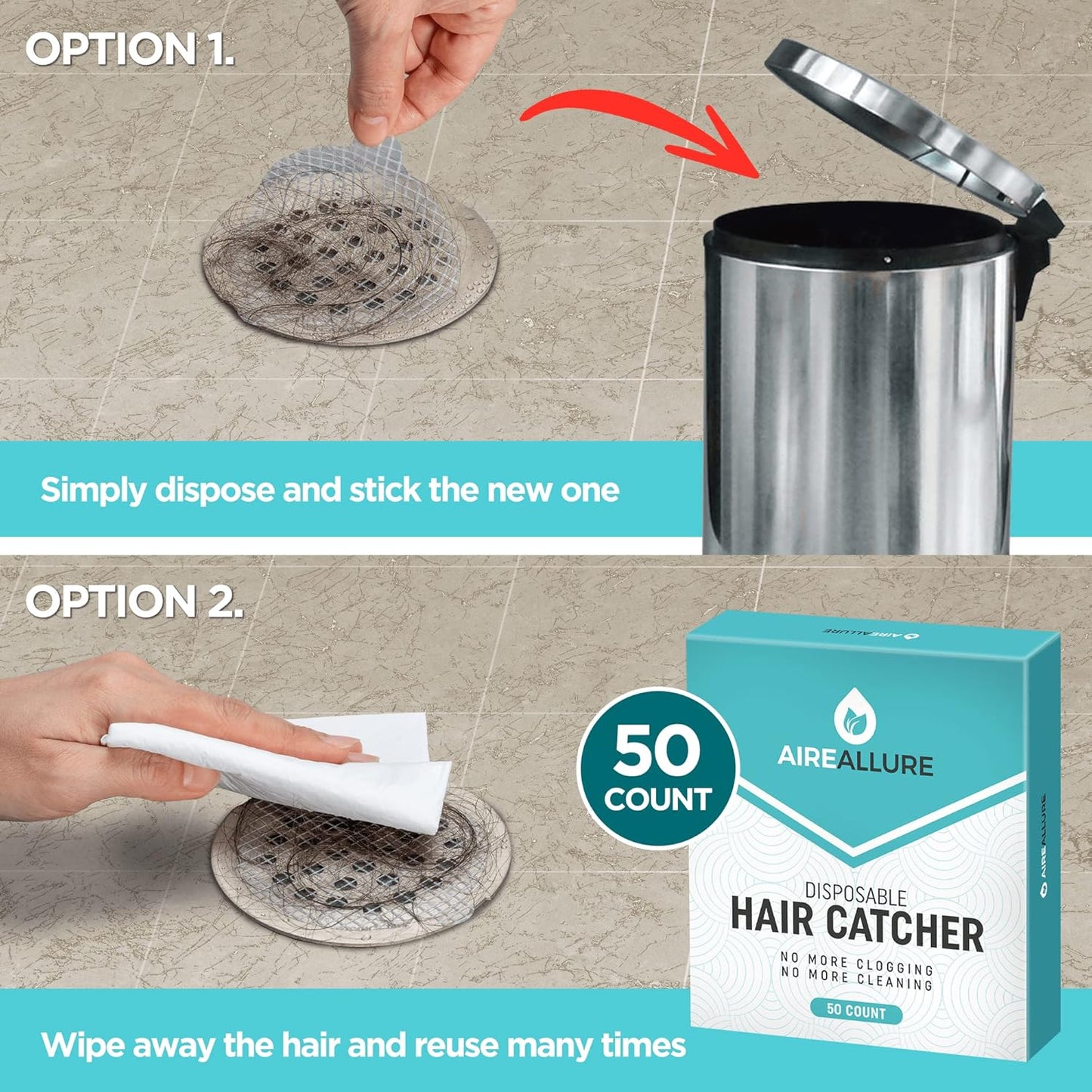 Disposable Drain Hair Catcher™️ - Pack of 100