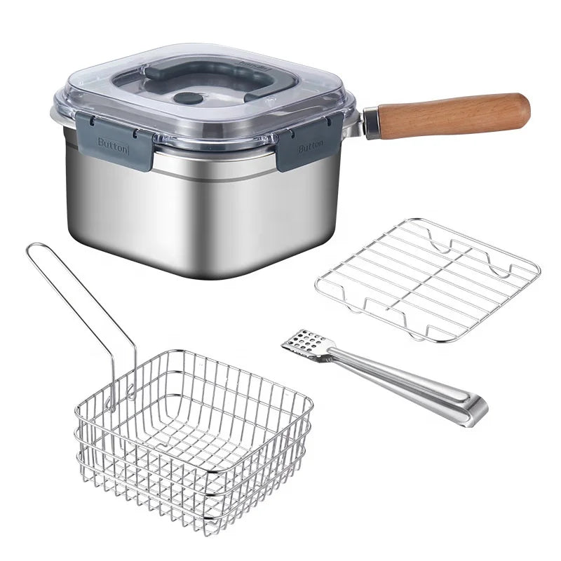 Stainless Steel Deep Fryer Set™️