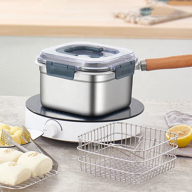 Stainless Steel Deep Fryer Set™️