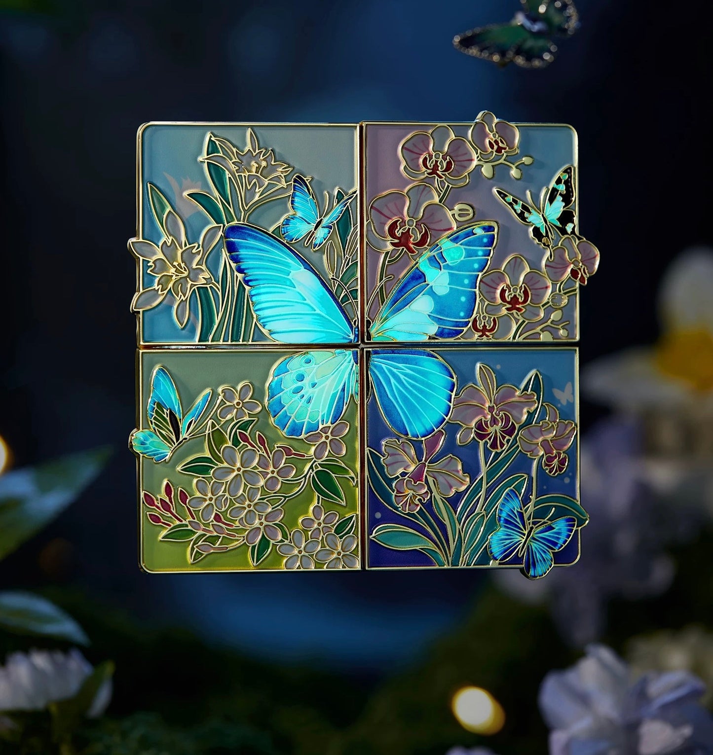 Glow-in-the-Dark Butterfly Fridge Magnet(Set of 4)™