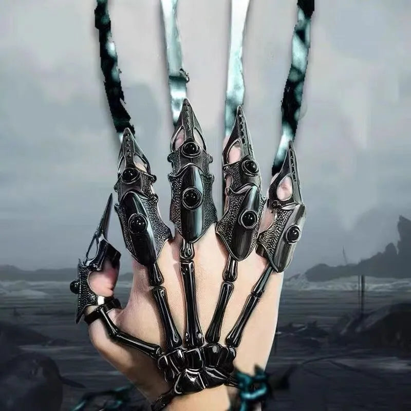 Necromantic Armor Skeleton Bracelet With Finger Claws™️