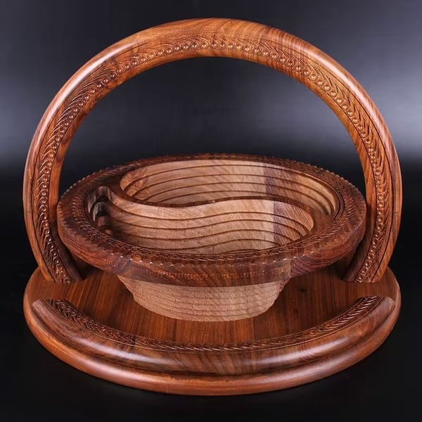 Premium Wood Carved Fruit Plate™