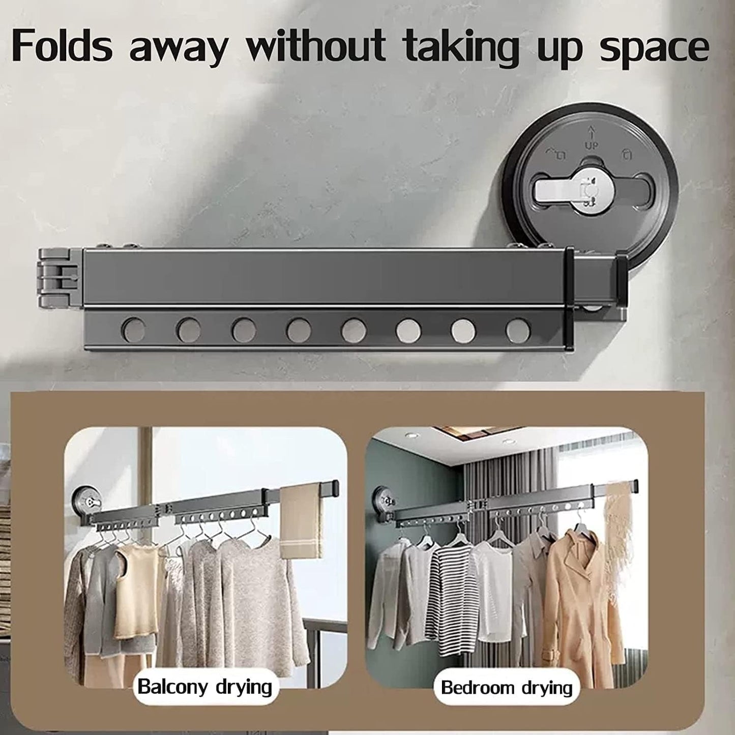 Retractable Wall Mounted Cloth Drying Rack™️