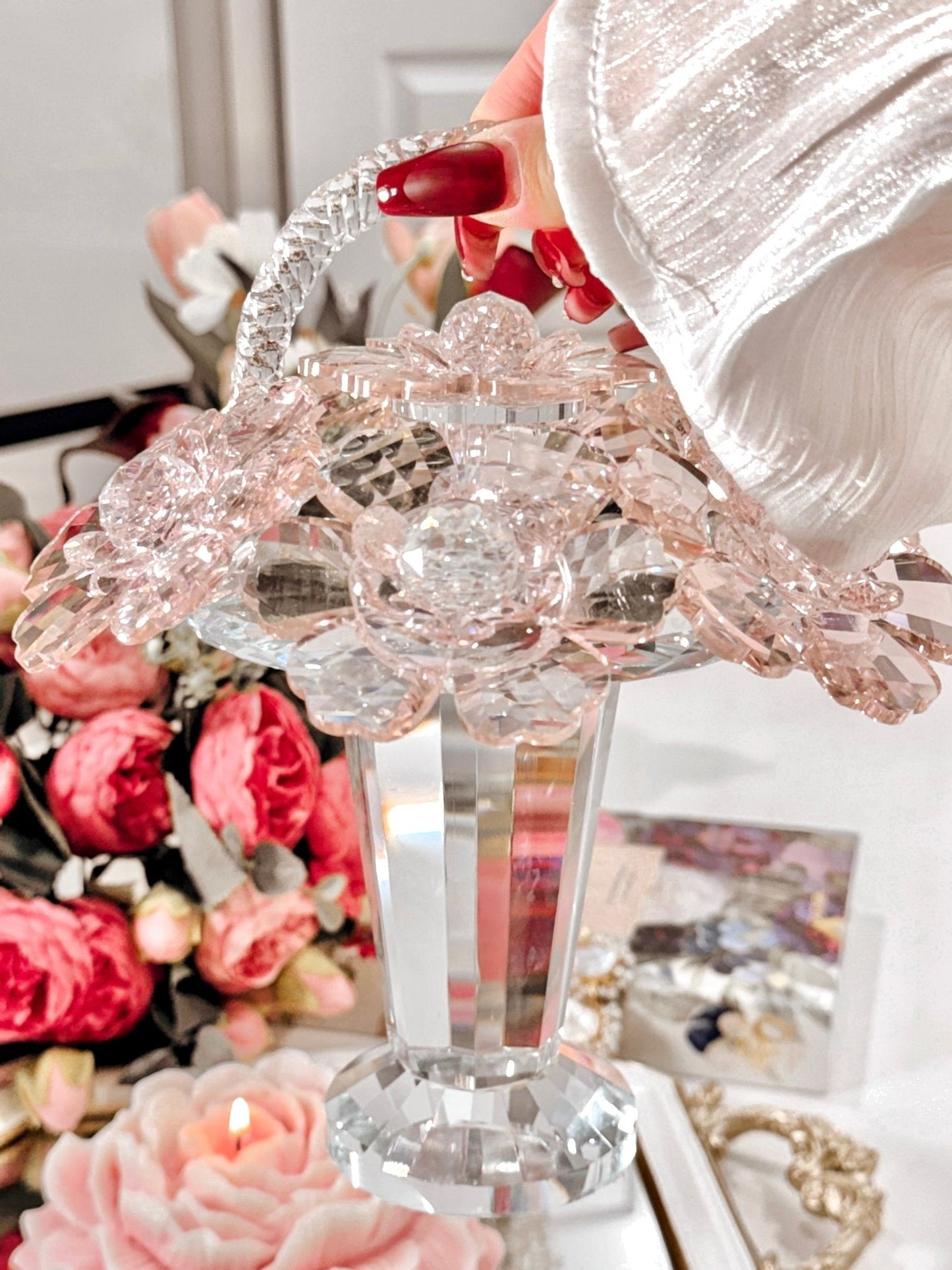 Crystal Blooming Flowers Basket™️- XL