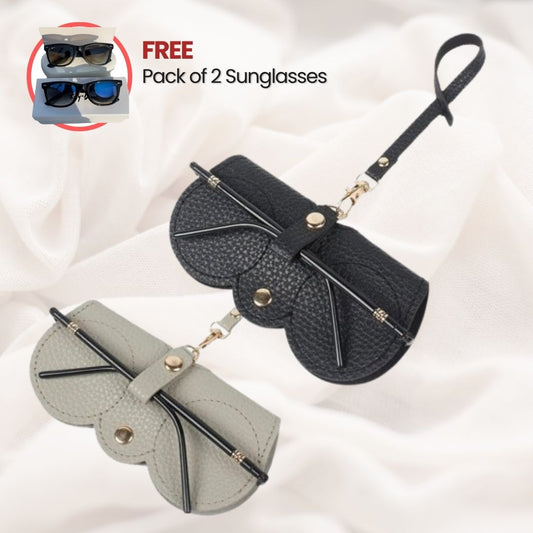 Luxe Faux-Leather Sunglasses Case™️