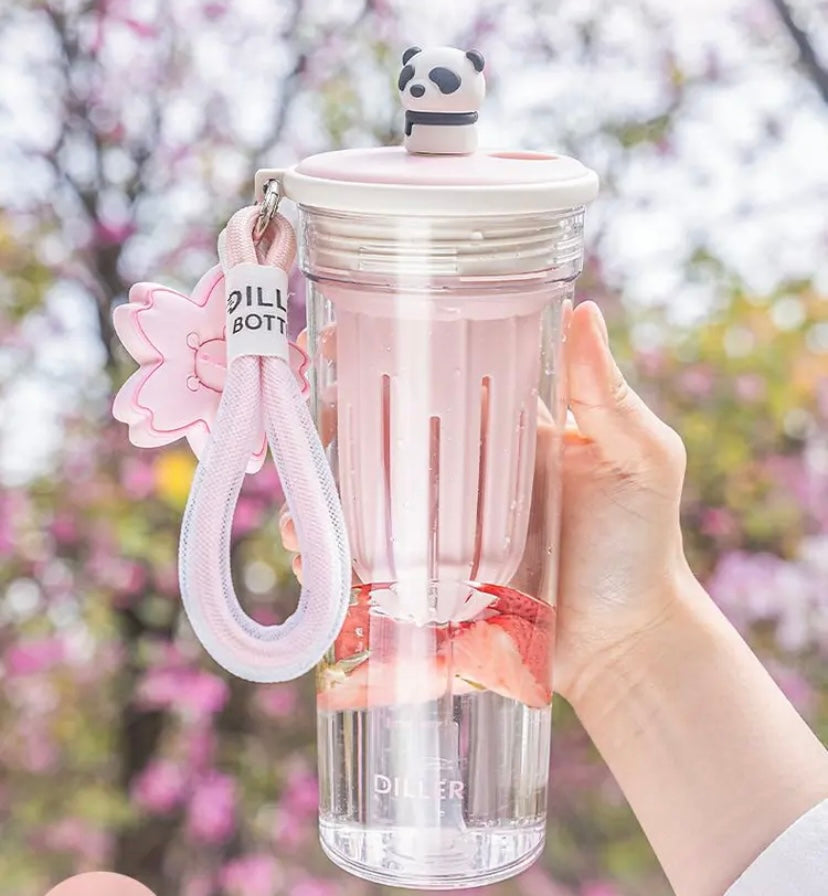 Kawaii Sakura And Panda Water Bottle™️