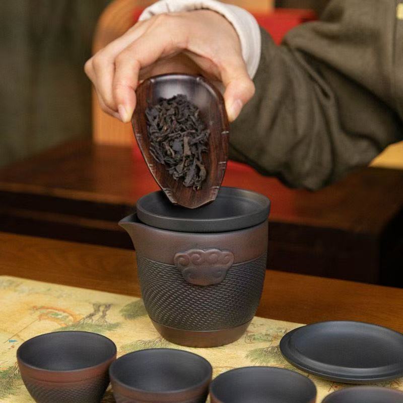 Travel Portable Tea Pot Set™️ - With Four Cups