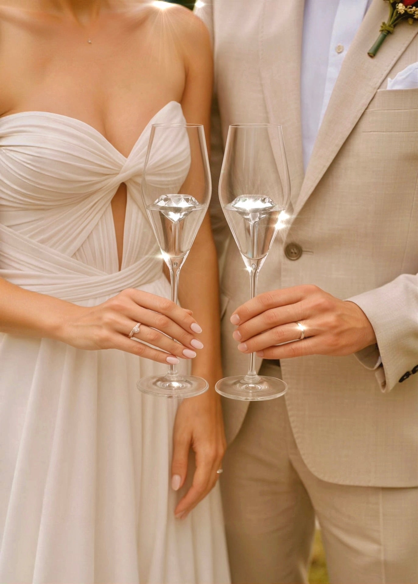 ‘100-Carat’™️ Diamond Champagne Flute - Set of 2