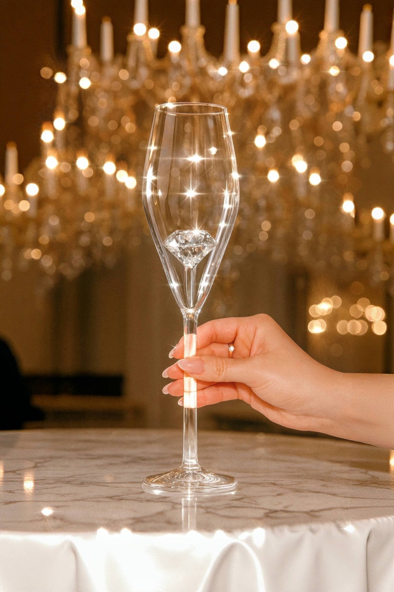 ‘100-Carat’™️ Diamond Champagne Flute - Set of 2