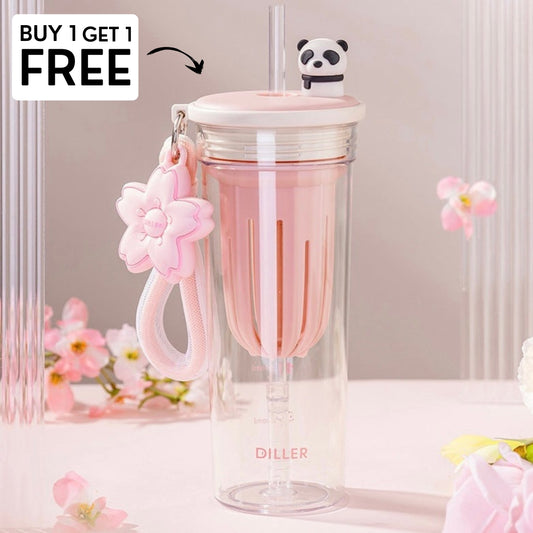Kawaii Sakura And Panda Water Bottle™️