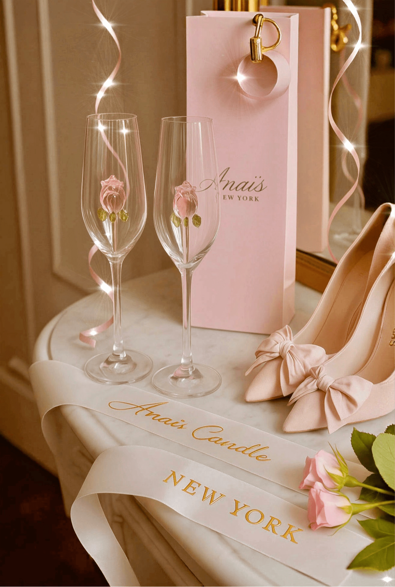 'La Vie En' Rose™️ Champagne Glass - Set of 2