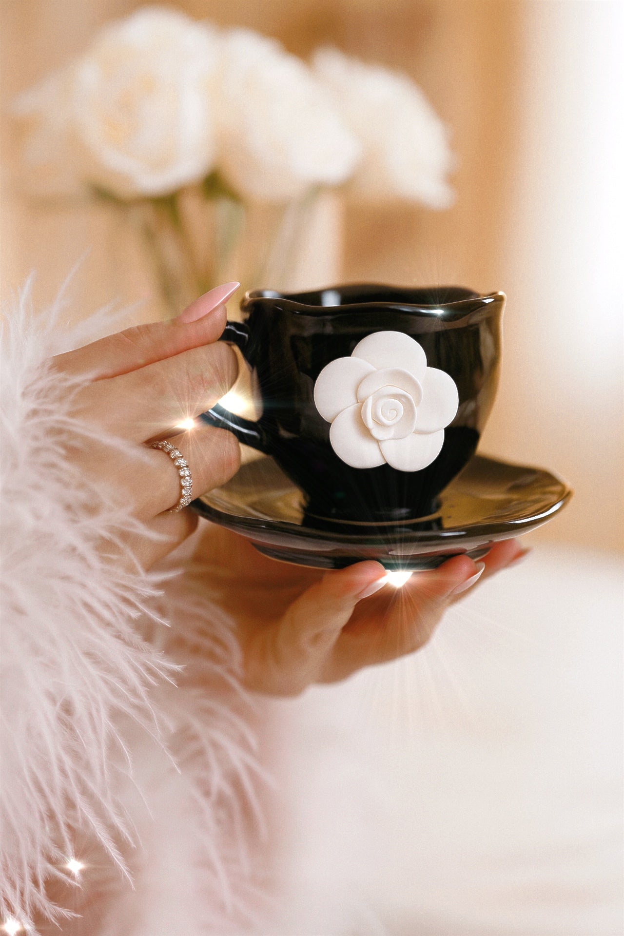 Camellia™️ Ceramic Tea/Coffee Cup - Set of 2