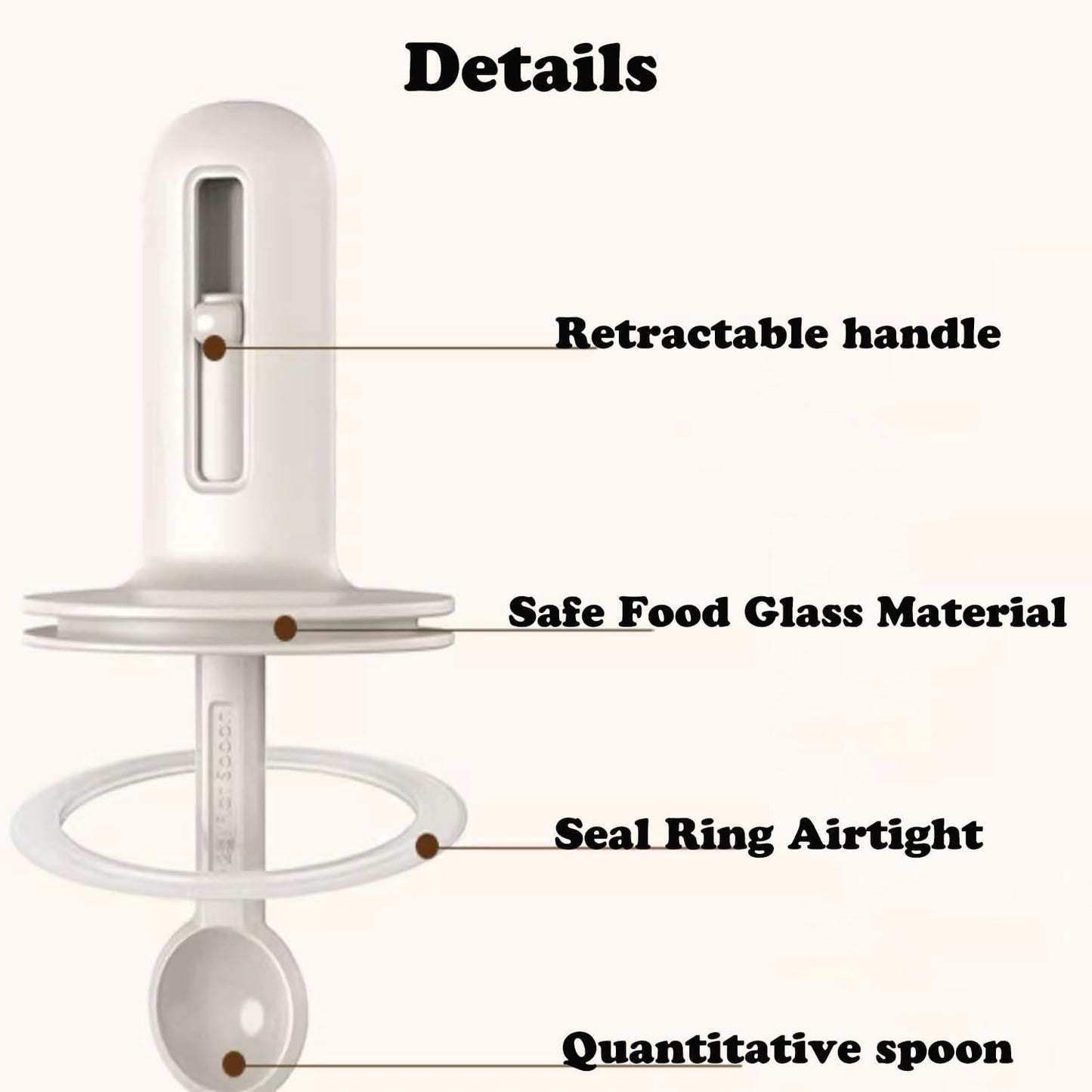 Glass Spice Container With Spoon - For the Modern Kitchen™️