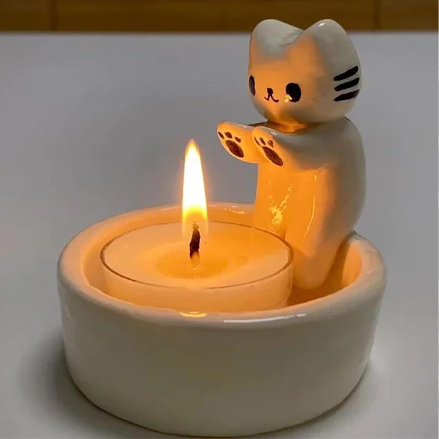 Adorable Kitten Handmade Ceramic Candlestick™️