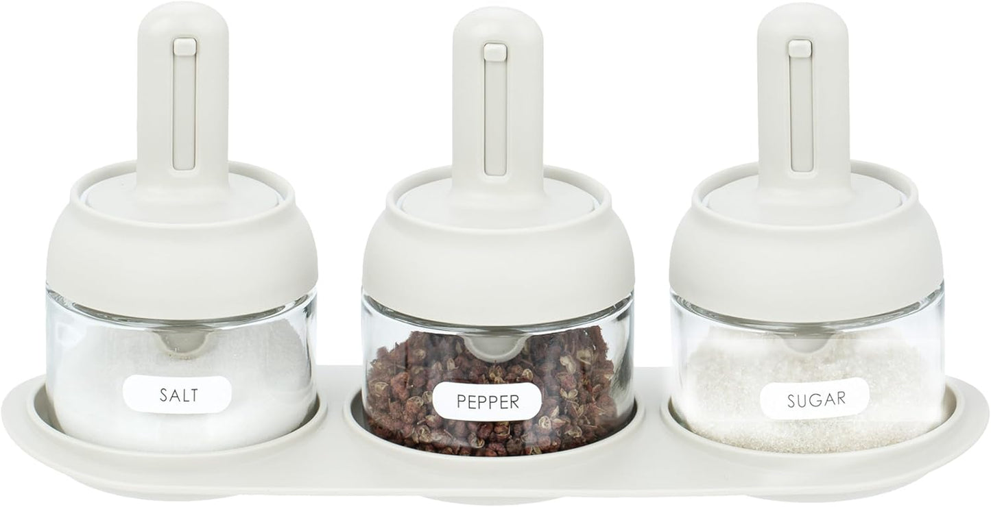 Glass Spice Container With Spoon - For the Modern Kitchen™️