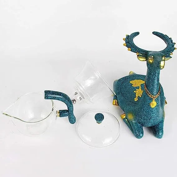 Glass Wood Elk Teapot Set™️