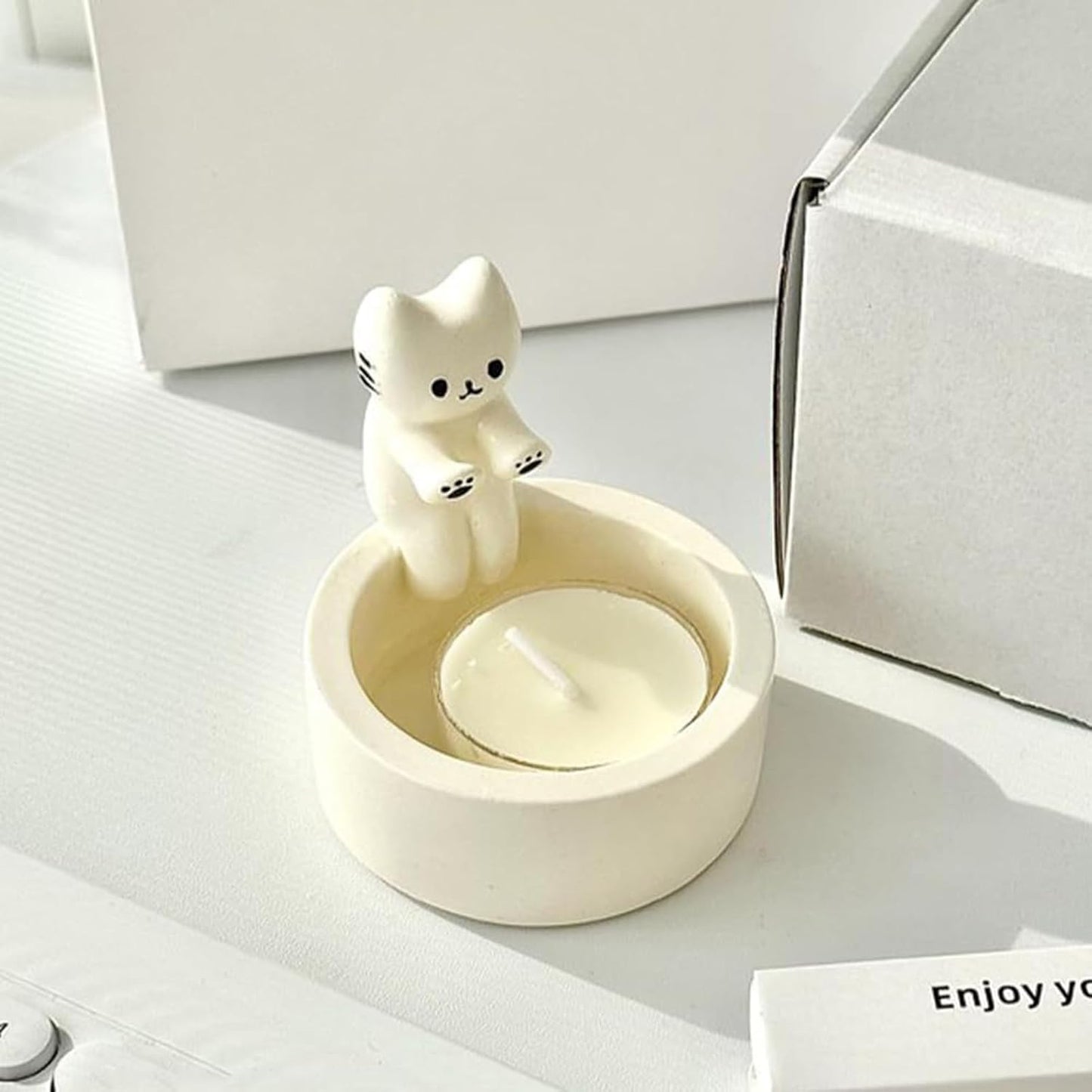 Adorable Kitten Handmade Ceramic Candlestick™️