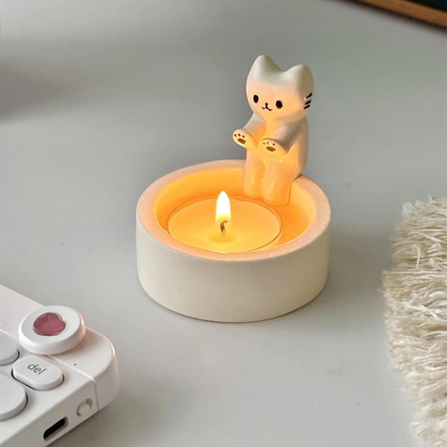 Adorable Kitten Handmade Ceramic Candlestick™️