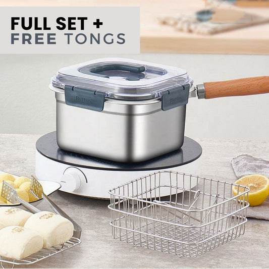 Stainless Steel Deep Fryer Set™️