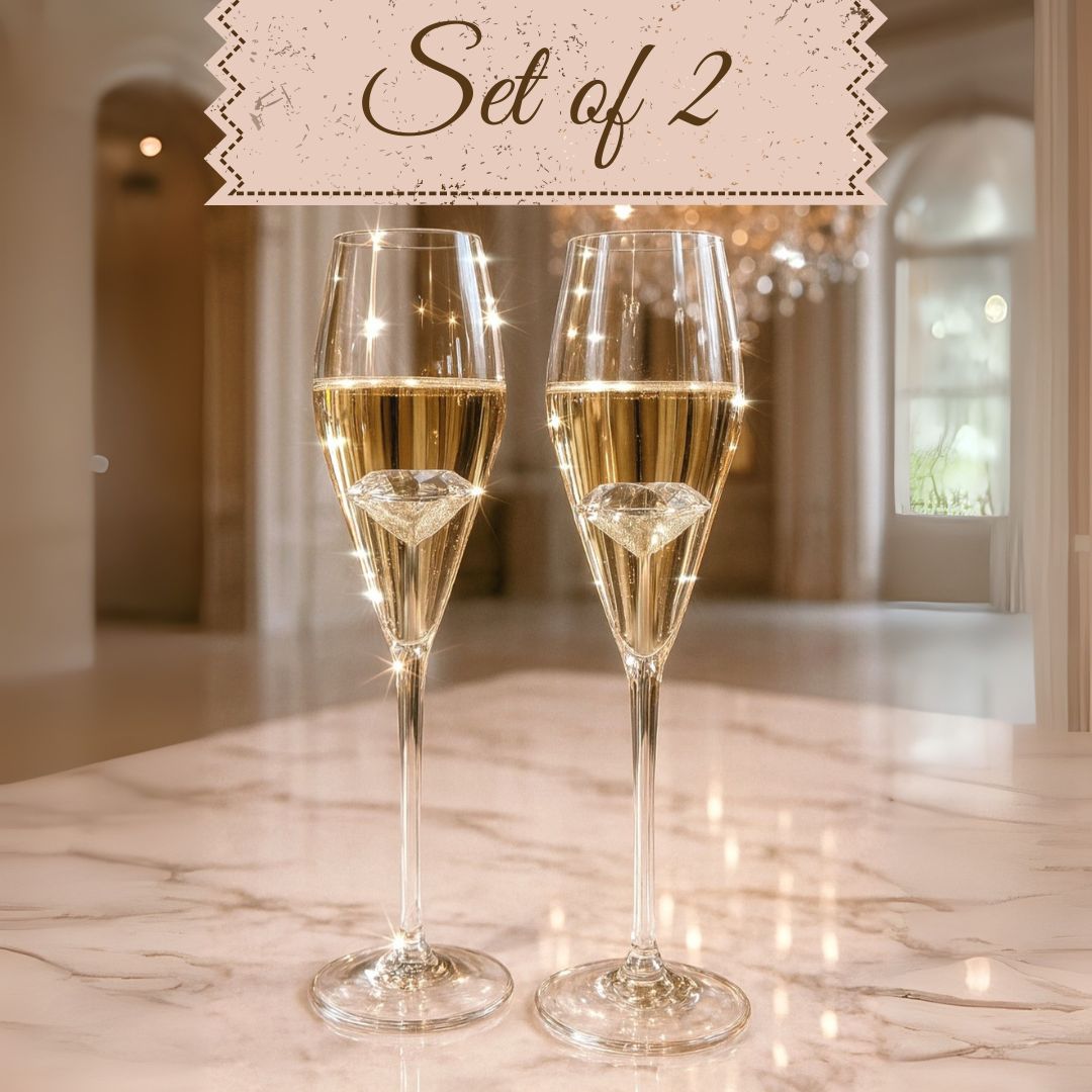 ‘100-Carat’™️ Diamond Champagne Flute - Set of 2