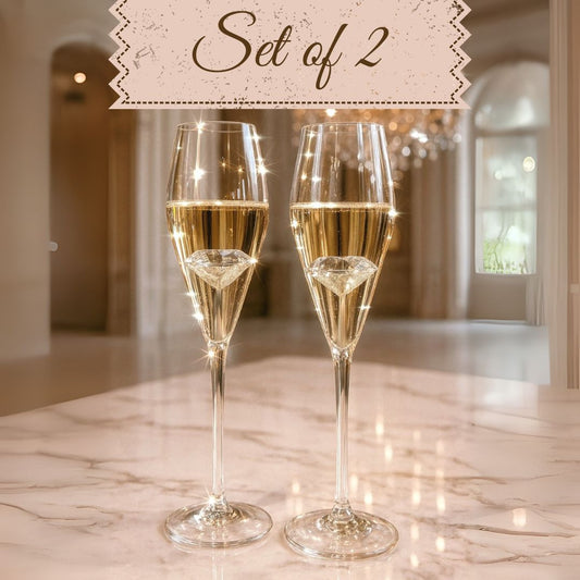 ‘100-Carat’™️ Diamond Champagne Flute - Set of 2