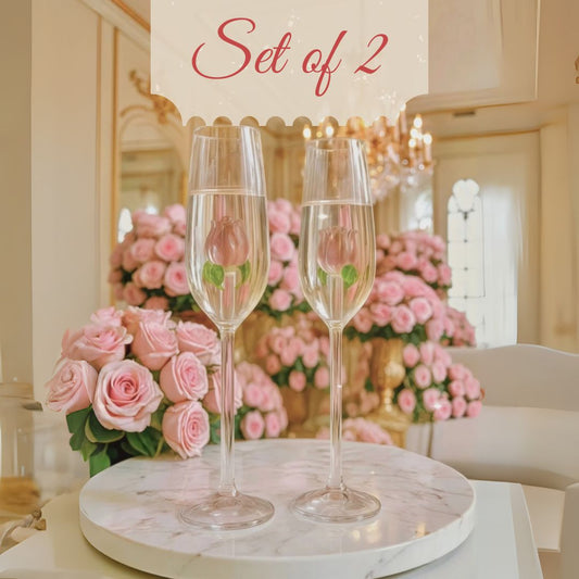 'La Vie En' Rose™️ Ch 'La Vie En' Rose™️ Champagne Glass - Set of 2ampagne Glass - Set of 2