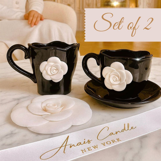 Camellia™️ Ceramic Tea/Coffee Cup - Set of 2