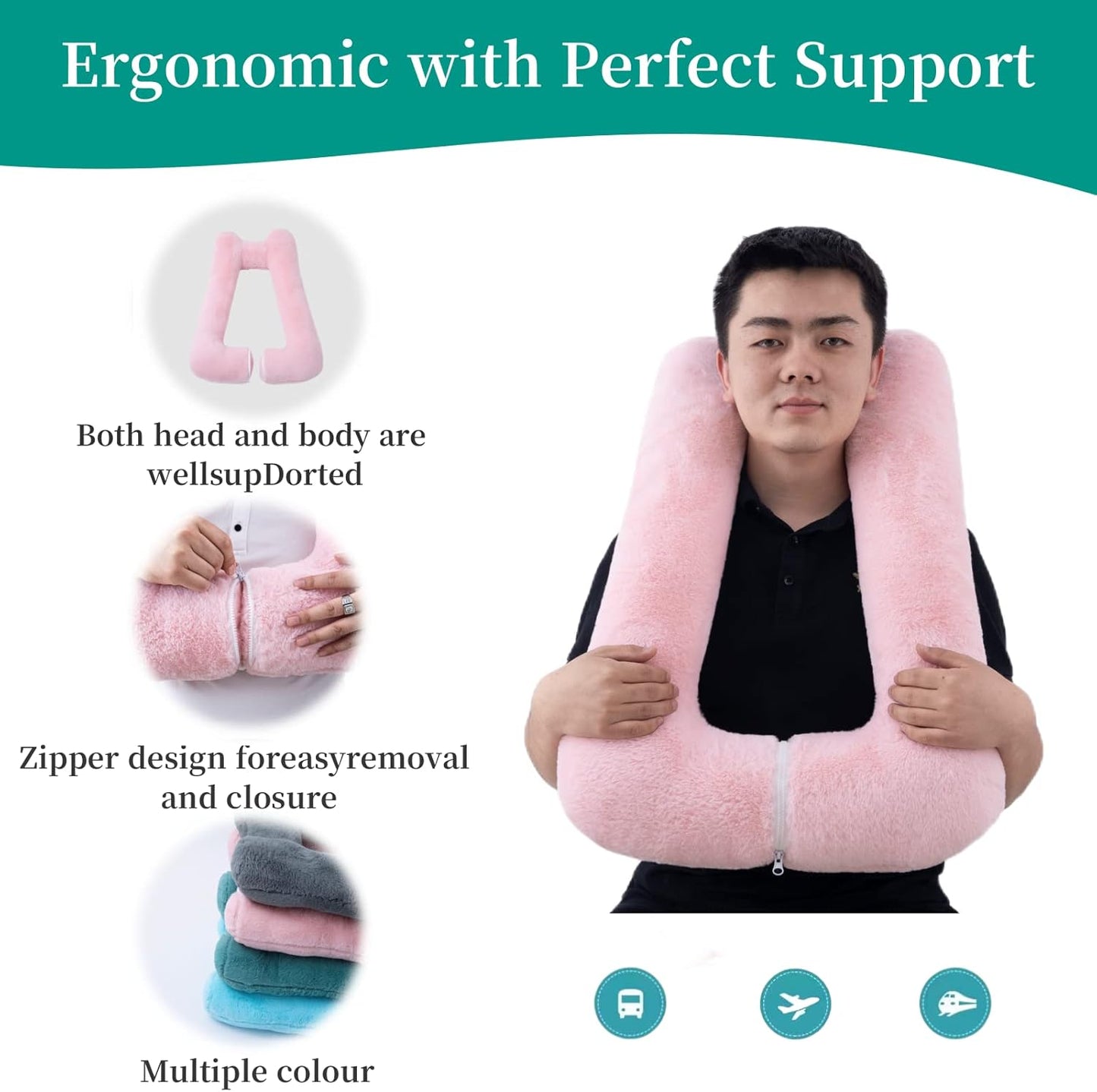 TravelEz™️ - Premium Travel Pillow Cushion