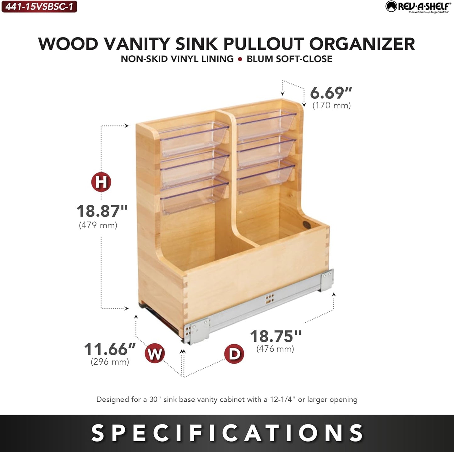 Wood Cabinet Storage Organizer™️