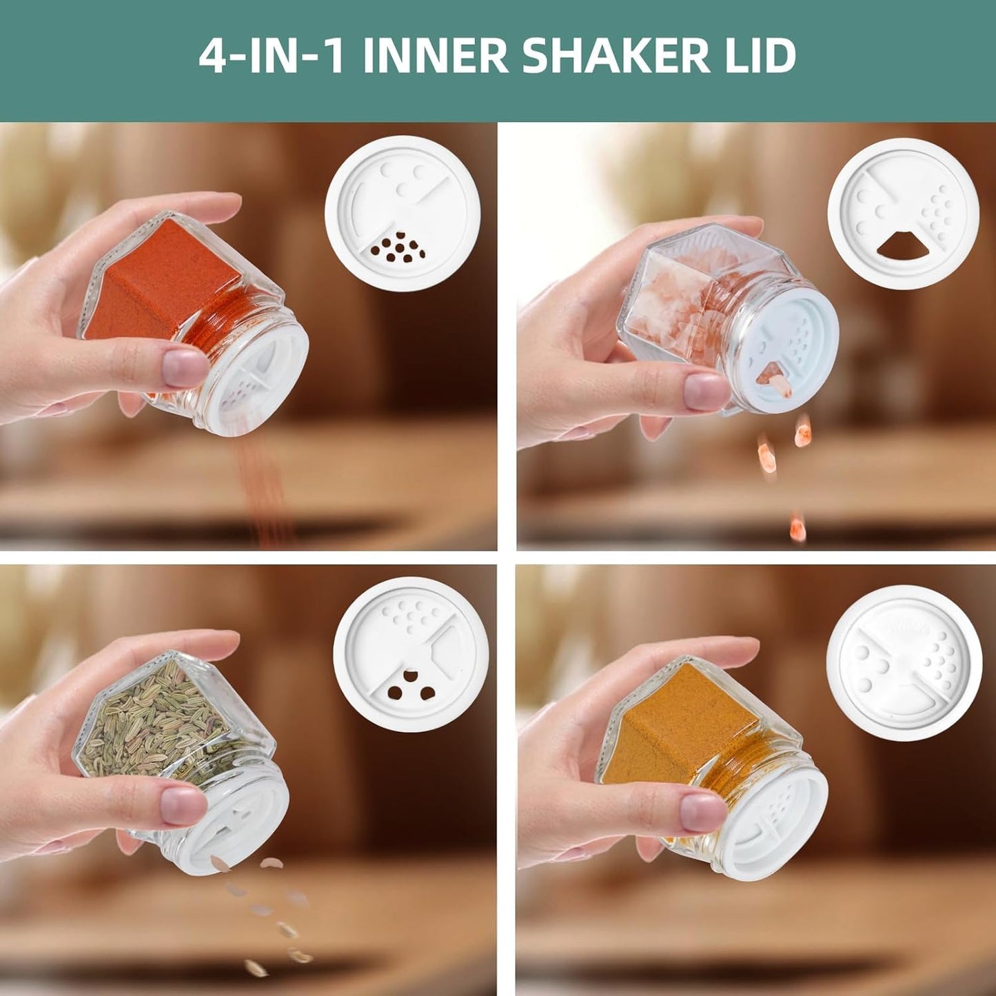 Space Saving Magnetic Spice Jars - Set of 10™️